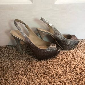 Ombré Silver Guess Heels